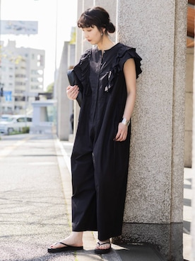 「Curensology（カレンソロジー）のCurensology(カレンソロジー)/＜ＣＳＧ＞シルバーオーバルピアス（ピアス（両耳用）、シルバー系）」を使った、kyokoさん（レディース・165cm）の春コーディネート