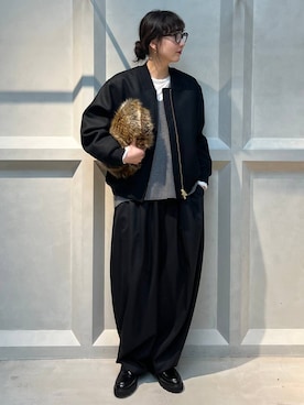 「Curensology（カレンソロジー）のアイテム（ブルゾン）」を使った、kyokoさん（レディース・165cm）の秋コーディネート