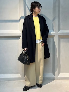 「アイテム（チェスターコート）」を使った、kyokoさん（レディース・165cm）の秋コーディネート