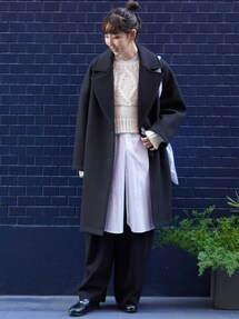カレンソロジー ケーブルベルテッドプルオーバー　　セーター　アイボリ　試着のみ カレンソロジー ケーブルベルテッドプルオーバー セーター