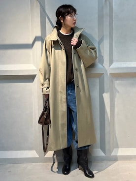 「アイテム（トレンチコート）」を使った、kyokoさん（レディース・165cm）の秋コーディネート