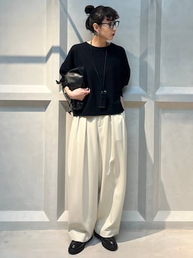 「アイテム（クラッチバッグ）」を使った、kyokoさん（レディース・165cm）の秋コーディネート