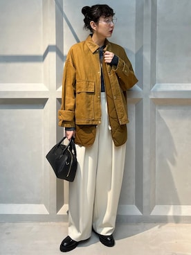 「Curensology（カレンソロジー）のアイテム（ブルゾン）」を使った、kyokoさん（レディース・165cm）の秋コーディネート