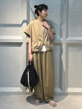 「Curensology（カレンソロジー）のアイテム（サンダル）」を使った、kyokoさん（レディース・165cm）の夏コーディネート