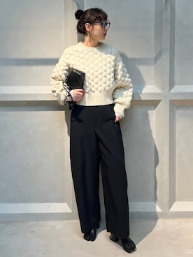 「アイテム（クラッチバッグ）」を使った、kyokoさん（レディース・165cm）の秋コーディネート