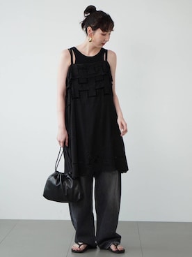 「アイテム（クラッチバッグ）」を使った、kyokoさん（レディース・165cm）の夏コーディネート