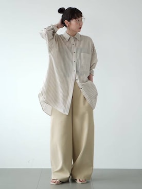 「Curensology（カレンソロジー）のアイテム（サンダル）」を使った、kyokoさん（レディース・165cm）の夏コーディネート