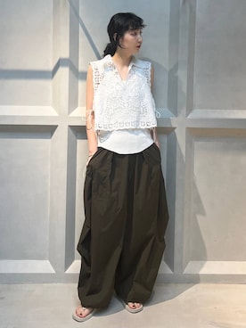 「アイテム（カーゴパンツ）」を使った、kyokoさん（レディース・165cm）の夏コーディネート