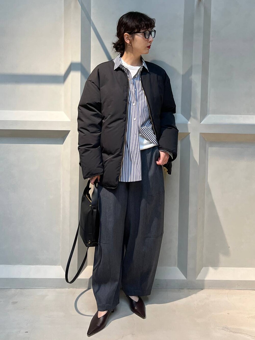 Curensology(カレンソロジー)/サイドジップノーカラーダウンジャケット