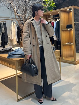 「リラックス」｜「アイテム（チェスターコート）」を使った、kyokoさん（レディース・165cm）の秋コーディネート