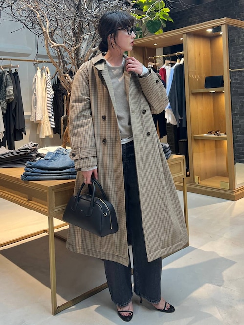 Curensology ワイドスリーブロングコート ブラウン　M カレンソロジー Curensology｜カレンソロジーのコート通販｜ELLE SHOP (エル