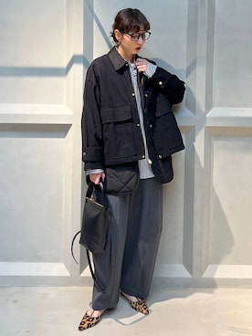 「Curensology（カレンソロジー）のアイテム（ブルゾン）」を使った、kyokoさん（レディース・165cm）の秋コーディネート