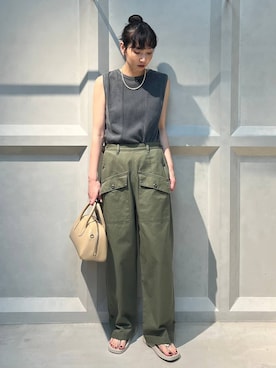 「アイテム（カーゴパンツ）」を使った、kyokoさん（レディース・165cm）の夏コーディネート