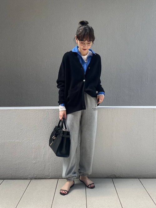 月末セール】Curensology コットンフラットカラーブラウス ブルー