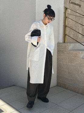 「アイテム（クラッチバッグ）」を使った、kyokoさん（レディース・165cm）の夏コーディネート