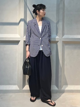 「Curensology（カレンソロジー）のアイテム（サンダル）」を使った、kyokoさん（レディース・165cm）の夏コーディネート