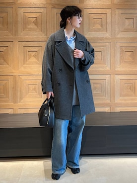 「アイテム（ピーコート）」を使った、kyokoさん（レディース・165cm）の秋コーディネート