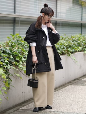 「アイテム（モッズコート）」を使った、kyokoさん（レディース・165cm）の秋コーディネート