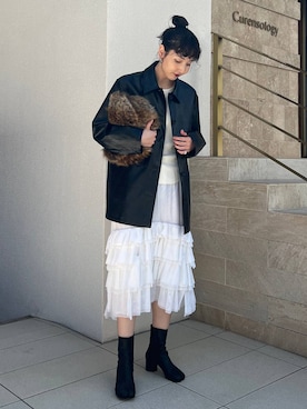 「Curensology（カレンソロジー）のアイテム（ブルゾン）」を使った、kyokoさん（レディース・165cm）の夏コーディネート