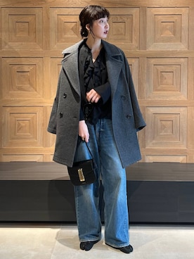 「アイテム（ピーコート）」を使った、kyokoさん（レディース・165cm）の秋コーディネート