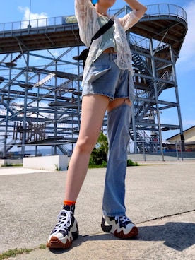 「Shine（シャイン）のアイテム（パンツ）」を使った、えどわーどさん（レディース・167cm）の冬コーディネート