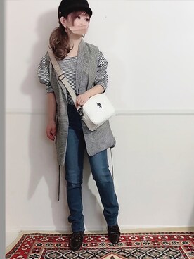 「Rewde（ルゥデ）のアイテム」を使った、＊myuu🐈‍⬛＊さん（レディース・148cm）の秋コーディネート