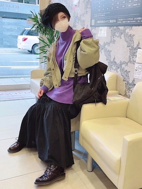 「MARC JACOBS（マークジェイコブス）のアイテム（バックパック/リュック）」を使った、＊myuu🐈‍⬛＊さん（レディース・148cm）の秋コーディネート