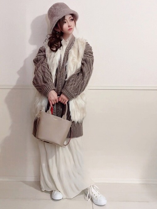 ランダムケーブル編みニットカーディガン（カーディガン/ボレロ