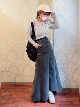 「MARC JACOBS（マークジェイコブス）のアイテム（バックパック/リュック）」を使った、＊myuu🐈‍⬛＊さん（レディース・148cm）の夏コーディネート