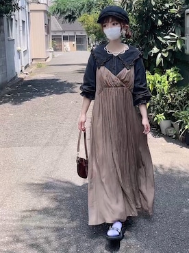 「something_jean」｜「アイテム（ワンピース/ドレス）」を使った、＊myuu🐈‍⬛＊さん（レディース・148cm）の夏コーディネート