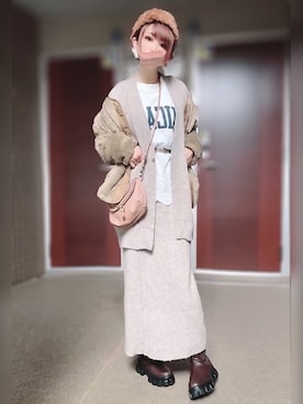 「URBAN RESEARCH Sonny Label（アーバンリサーチサニーレーベル）のアイテム（ブルゾン）」を使った、＊myuu🐈‍⬛＊さん（レディース・148cm）の冬コーディネート