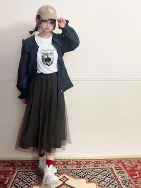 「something_jean」｜＊myuu🐈‍⬛＊さん（レディース・148cm）の夏コーディネート