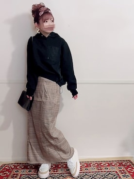 「COMMON WARE（コモンウェアー）のアイテム」を使った、＊myuu🐈‍⬛＊さん（レディース・148cm）の冬コーディネート