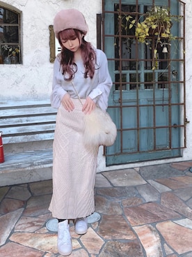「MERCURYDUO（マーキュリーデュオ）のアイテム（バッグ）」を使った、＊myuu🐈‍⬛＊さん（レディース・148cm）の秋コーディネート