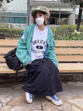 「MARC JACOBS（マークジェイコブス）のアイテム（バックパック/リュック）」を使った、＊myuu🐈‍⬛＊さん（レディース・148cm）の冬コーディネート