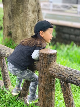 「ザノースフェイス」｜ritomanさん（キッズ・100cm）の夏コーディネート