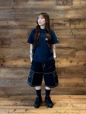 「XLARGE（エクストララージ）のアイテム」を使った、ちわわさん（レディース・152cm）の春コーディネート