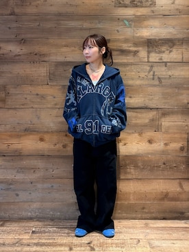 「XLARGE（エクストララージ）のアイテム」を使った、sa$さん（レディース・152cm）の秋コーディネート