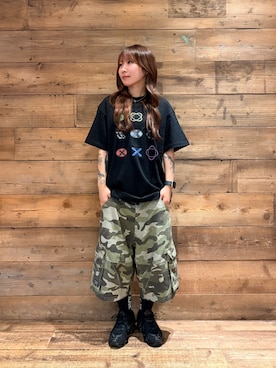 「XLARGE（エクストララージ）のアイテム」を使った、ちわわさん（レディース・152cm）の夏コーディネート
