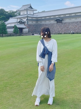 「アイテム（ワンピース/ドレス、シルバー系）」を使った、nanamiさん（レディース・164cm）の秋コーディネート