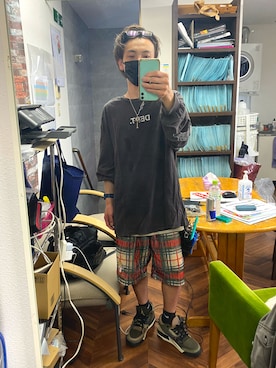 「GALLERY DEPT（ギャラリーデプト）のアイテム」を使った、ブレヒロさん（メンズ・168cm）の夏コーディネート