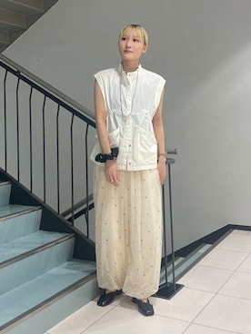 「アイテム（ヘアゴム）」を使った、やまちゃんさん（レディース・164cm）の夏コーディネート