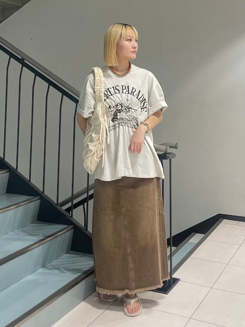 シャーリングプリントTEE