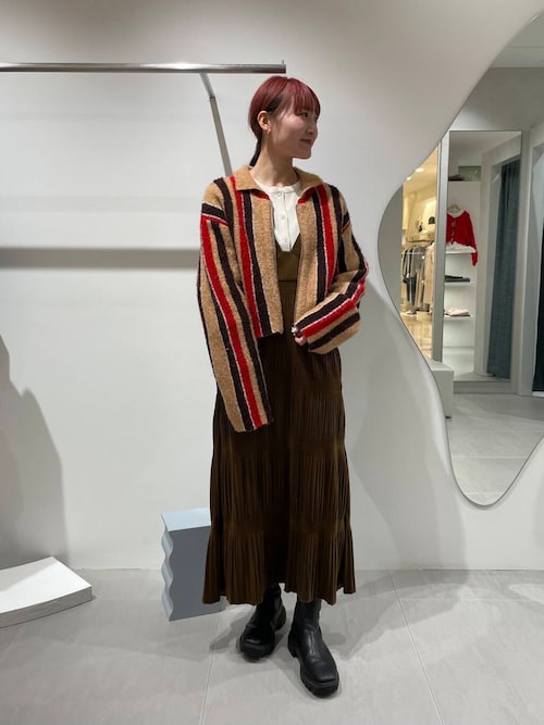 セール】フロントZIPストライプカーディガン（カーディガン/ボレロ