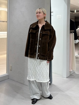 「KBF（ケイビーエフ）のアイテム（ブルゾン）」を使った、やまちゃんさん（レディース・166cm）の春コーディネート