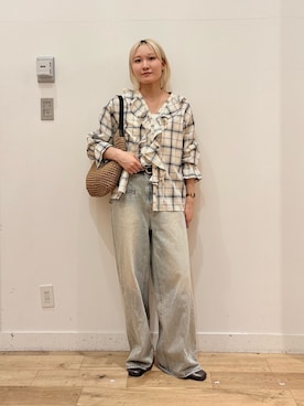 「KBF（ケイビーエフ）のアイテム（パンツ）」を使った、やまちゃんさん（レディース・166cm）の春コーディネート