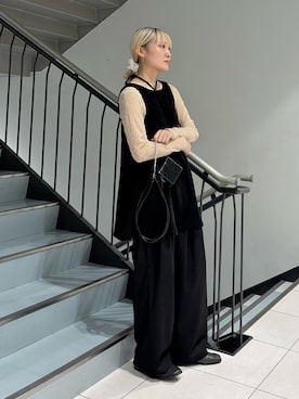「アイテム（財布）」を使った、やまちゃんさん（レディース・166cm）の秋コーディネート