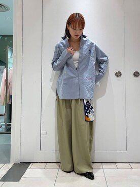 「KBF（ケイビーエフ）のWIDEワイドパンツ（その他パンツ）」を使った、やまちゃんさん（レディース・164cm）の冬コーディネート