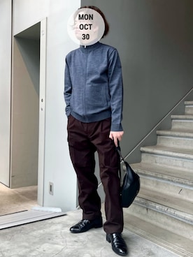 「TAKEO KIKUCHI（タケオキクチ）のアイテム（パンツ）」を使った、testerさん（メンズ・170cm）の秋コーディネート