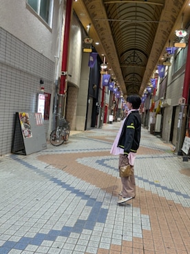 「アイテム（ジャージ）」を使った、りなっぺさん（レディース・161cm）の冬コーディネート